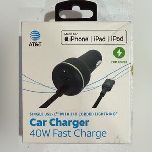 Att car Charger- 40W fast charger- lightning- new
